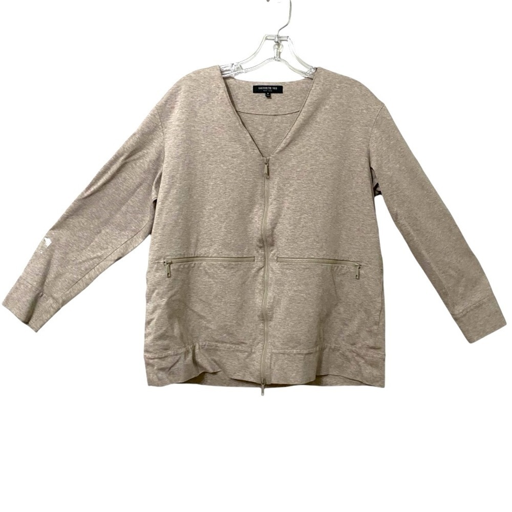 Lafayette 148 New York Front Zipper Sweatshirt Light Jacket